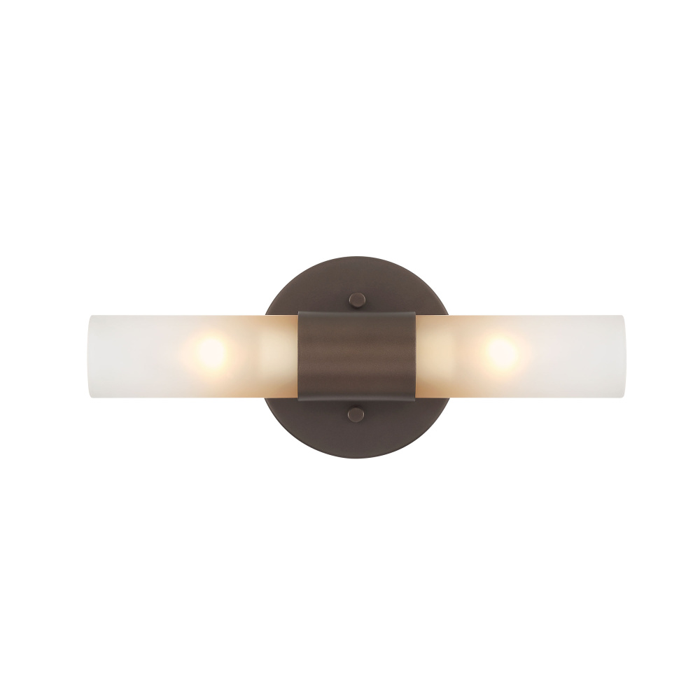 Wry Lighting Lyssna Cirkel 2-light Wall Sconce in Modern Bronze